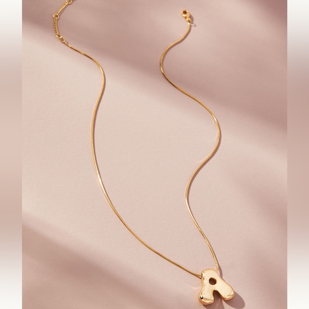 Anthropologie A Bubble Letter Necklace
